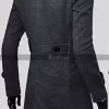 Men's Double Breasted Casual Slim Fit Trench Blazer Coat