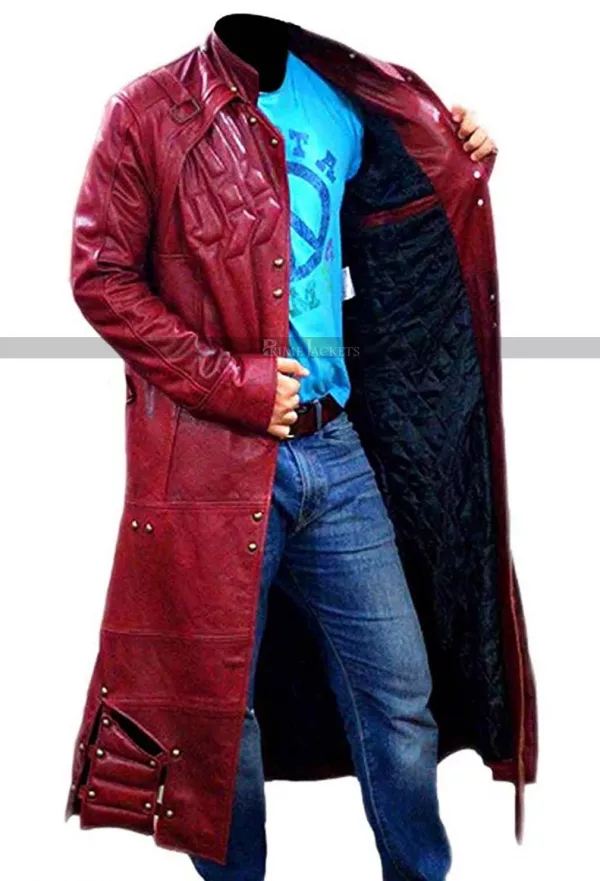 Guardians of Galaxy 2 Star Lord Chris Pratt Leather Coat