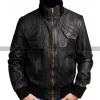 Men's 4 Pockets Slimfit Bomber Biker Leather Jacket
