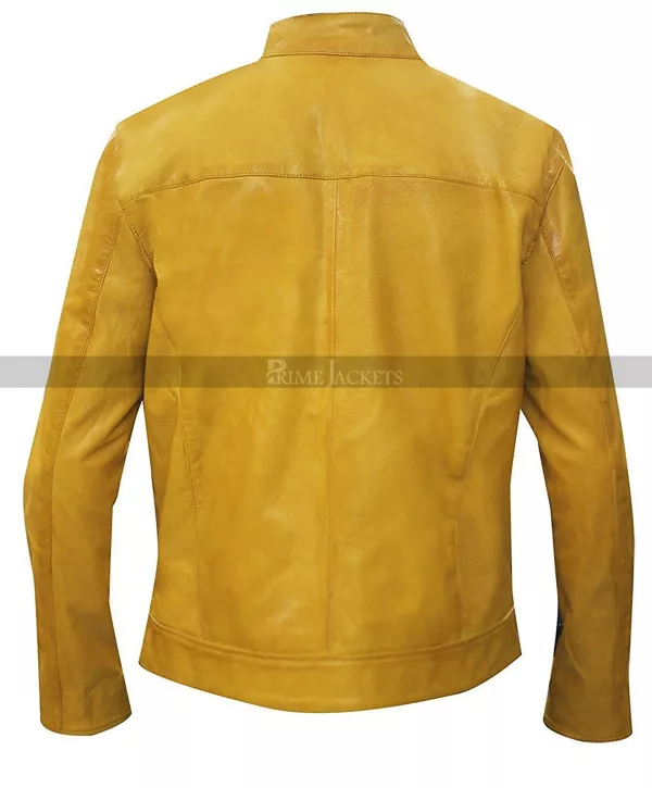 Dirk Gently (Samuel Barnett) Detective Yellow Leather Jacket