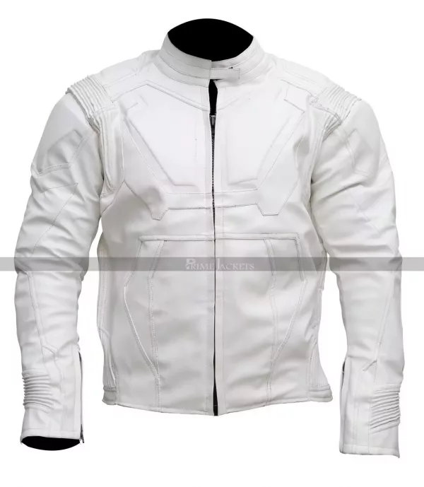 Oblivion Tom Cruise (Jack Harper) White Motorcycle Jacket