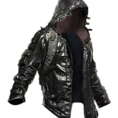 Pubg Playerunknown's Battlegrounds Black Leather Jacket