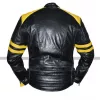 Men's Vintage Stripes Leather Motorcycle Jacket