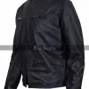 Mens Lambskin Black Leather Cafe Racer Jacket