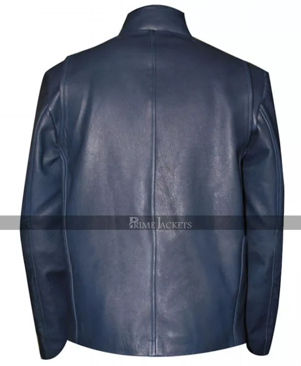 Captain America (Chris Evans) The Winter Soldier Blue Leather Jacket