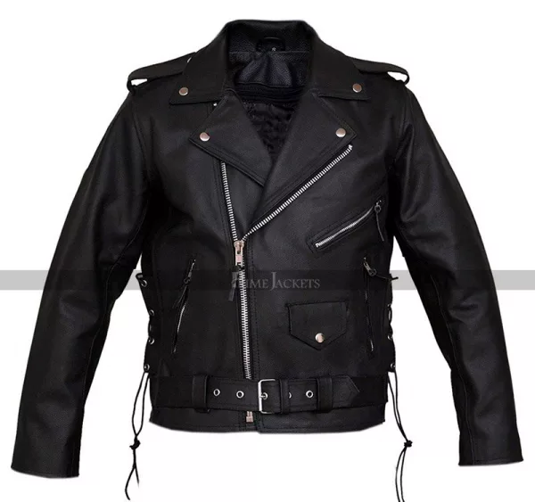 Marlon Brando Belted Motorcycle Jacket