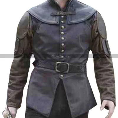 Joshua Sasse Galavant Brown Leather Vest 