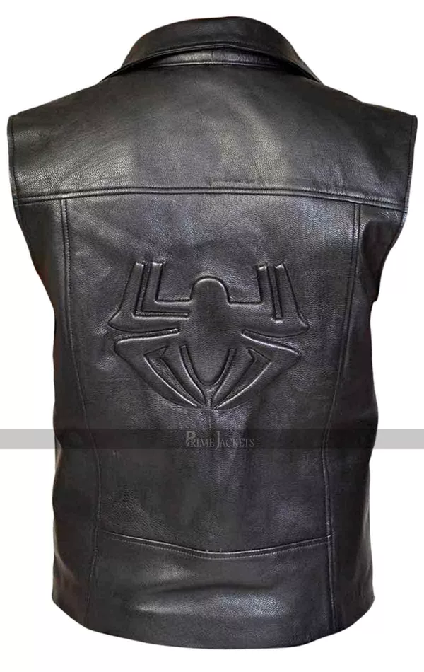 Spider Man Noir Black Leather Vest
