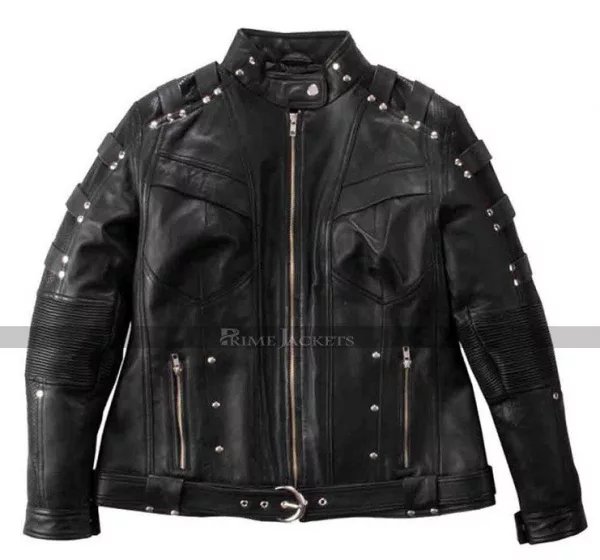 Arrow Katie Cassidy Black Leather Jacket